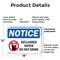 Signmission Reclaimed Water Do Not Drink, 18 in W x Rectangle, Plastic OS-2PACK-NS-P-1218-L-17995 - alternate 2